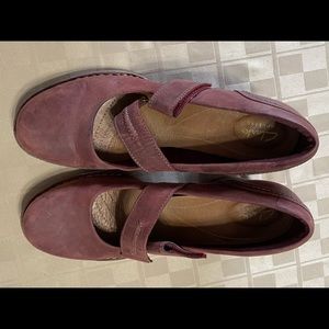 Clarks Artisan maroon/Burgundy Suede Mary Jane 3” Chunky Heels Women’s 10M  41.5